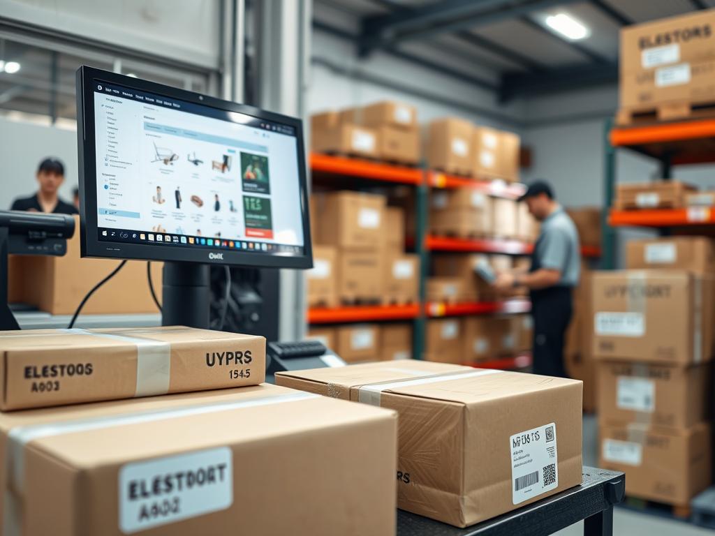 E-commerce business setup in Luxembourg with computer showing online store
