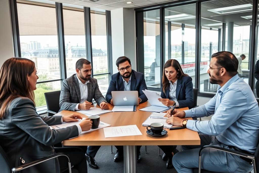 Entrepreneur reviewing SARL-S documents to start a business in Luxembourg as a foreigner