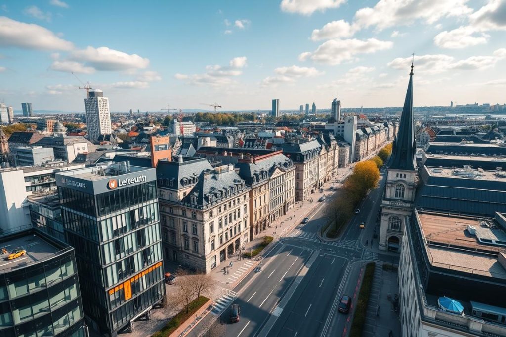 Luxembourg business district showing competitive environment for foreigners starting a business
